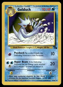 NM Golduck [Fossil 35/62] Unlimited Uncommon Pokemon TCG - Image 1