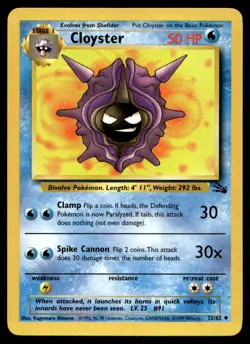 NM Cloyster [Fossil 32/62] Unlimited Uncommon Pokemon TCG - Image 1