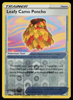 Leafy Camo Poncho 160/195 Uncommon Silver Tempest Pokemon Reverse Holo LP - Image 1