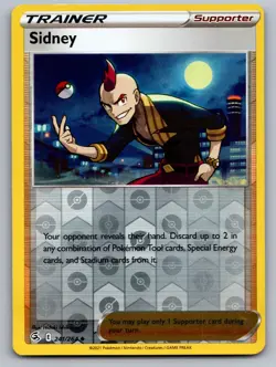 Sidney 241/264 Uncommon Fusion Strike Pokemon Reverse Holo NM - Image 1