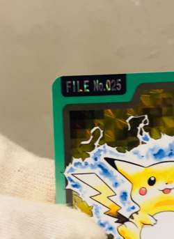(EX) Pokemon Carddass Pikachu 025 Holo Prism 1997 Bandai Japanese Vintage - Image 2