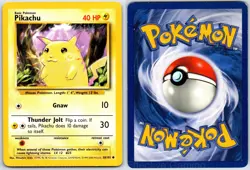 Pikachu 58/102 Common Base Set Unlimited Pokemon LP Arita - Image 3