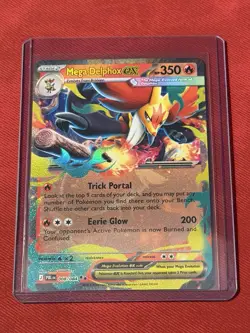 Pokemon TCG Mega Delphox ex 008/084 Me05: Pitch Black Holo - Image 1