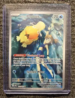 Pokemon Misty's Psyduck Illustration Rare Full Art Holo Sv10 193/182 - Image 1