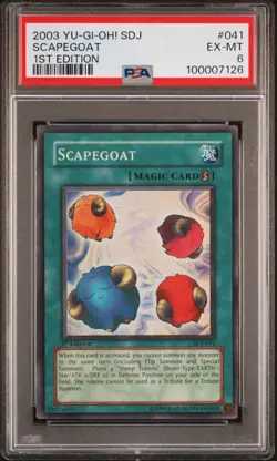 Konami Yu-Gi-Oh! Scapegoat SDJ-041 Starter Deck Joey 1st Ed PSA 6 2003 - Image 1