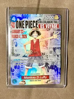 Monkey D. Luffy P-055 One Piece College Basketball US Voyage Promo Card - Image 1