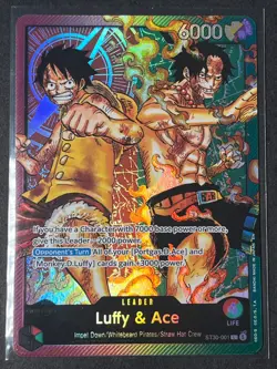 Luffy & Ace ST30-001 Starter Deck EX: Luffy & Ace Foil NM One Piece - Image 1