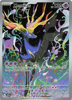 Xerneas 091/086 Holo Illustration Rare Chaos Rising Pokemon Near Mint - Image 1