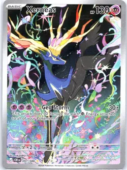 Xerneas 091/086 Holo Illustration Rare Chaos Rising Pokemon Holo Near Mint - Image 1