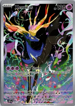 Xerneas 091/086 Holo Illustration Rare Chaos Rising Pokemon Holo Near Mint - Image 1