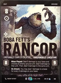 Star Wars Unlimited Ashes of the Empire Prestige Boba Fett's Rancor (Legendary) - Image 1