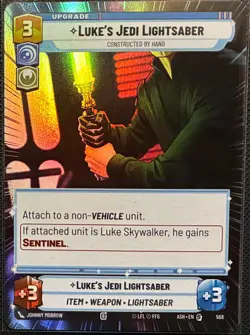 Star Wars Unlimited Ashes of the Empire Luke's Jedi Lightsaber H'space Foil (SR) - Image 1
