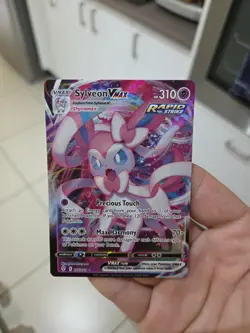 Pokemon TCG Sylveon Vmax Sword & Shield Evolving Skies 075/203 Holo Ultra Rare - Image 1