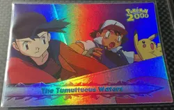 Topps Pokemon the Movie 2000 #30 The Tumultuous Waters Foil VHTF Blue Topps Logo - Image 1