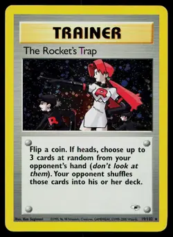 Pokemon Card Gym Heroes The Rocket's Trap 19/132 Unlimited Holo Rare - Image 1