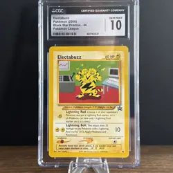CGC 10 - 2000 WOTC Black Star Promo Electabuzz # 46 Pokemon Card - Image 1