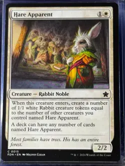 Hare Apparent FDN 15 Foundations Magic MTG Card Common Near Mint NM - Image 1