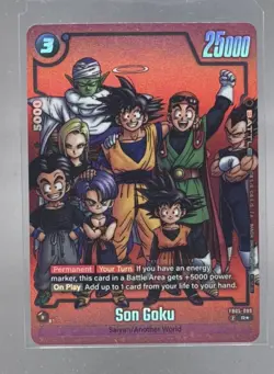 Bandai Dragon Ball Super Card Game Son Goku FB05-099 RED MANGA FAMILY PORTRAIT - Image 1