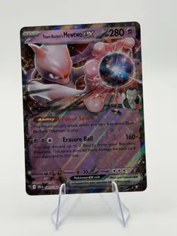 Pokemon TCG Team Rockets Mewtwo EX Double Rare Card - Image 1