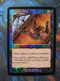 Magic the Gathering MTG - 1 x FOIL Dci Promo Diabolic Edict - EX Cond - Image 1