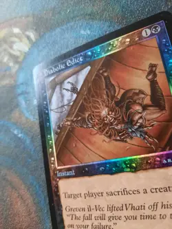 Magic the Gathering MTG - 1 x FOIL Dci Promo Diabolic Edict - EX Cond - Image 3