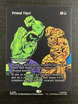 2026 Magic: The Gathering Marvel Super Heroes Primal Vigor Borderless 0081 - Image 1