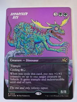 Agonasaur Rex FOIL Borderless - Aetherdrift MTG - Image 1