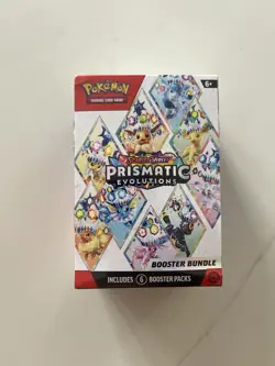 Pokemon TCG Scarlet & Violet Prismatic Evolutions Booster Bundle 6 Packs Sealed - Image 1