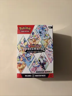 Pokemon TCG Scarlet & Violet Prismatic Evolutions Booster Bundle 6 Packs Sealed - Image 1