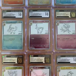 Pokemon x Yu Nagaba 9-Card Eevee Promo Set - SEQUENTIAL CGC 10 GEM MINT/PRISTINE - Image 3