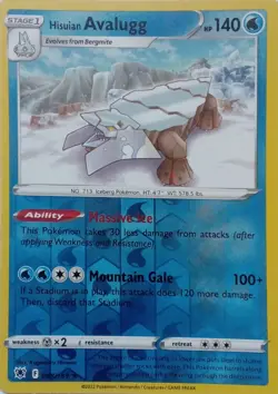 HISUIAN AVALUGG - REVERSE HOLO - ASTRAL RADIANCE - POKEMON CARD TCG - 048/189 - Image 1