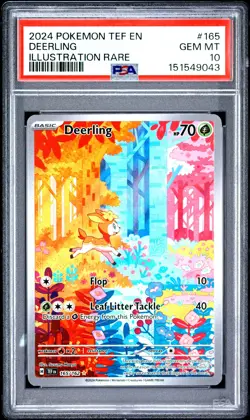 2024 POKEMON TEF EN-TEMPORAL FORCES ILLUSTRATION RARE #165 DEERLING PSA 10 - Image 1