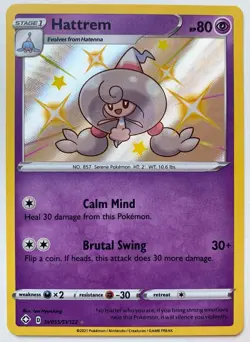 Hattrem SV055/SV122 Shining Fates: Shiny Vault Holo Pokemon NM - Image 1