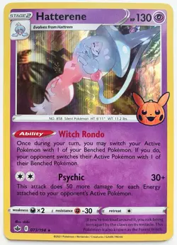 Hatterene 073/198 Trick or Trade Booster Holo Pokemon - Image 1