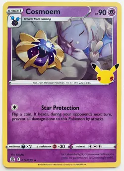 Cosmoem 014/025 Celebrations Holo Pokemon - Image 1
