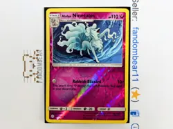 Alolan Ninetales REVERSE HOLO RARE card 145/236 Sun & Moon Cosmic Eclipse 2019 - Image 3