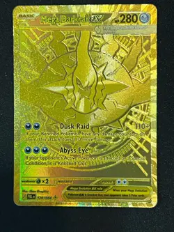 Pokemon TCG Mega Darkrai ex 120/084 Gold Hyper Rare Pitch Black - Image 1
