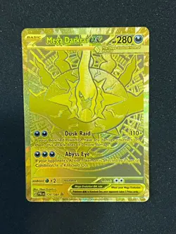 Pokemon TCG Mega Darkrai ex 120/084 Gold Hyper Rare Pitch Black - Image 2
