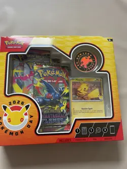 Pokemon TCG Pikachu 2026 30th Pokemon Day Collection Box New - Image 1