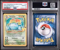 2021 POKEMON CELEBRATIONS CLASSIC COLLECTION #15 VENUSAUR-HOLO PSA 10 - Image 3