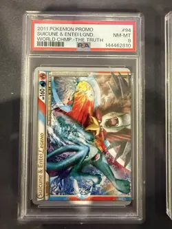 Pokemon 2011 Promo Suicune & Entei LEGEND PSA 8 Holo Lot 2 #94 & #95 sequential - Image 3