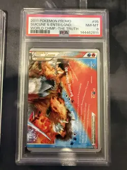 Pokemon 2011 Promo Suicune & Entei LEGEND PSA 8 Holo Lot 2 #94 & #95 sequential - Image 4