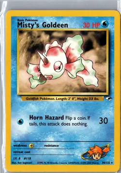 Misty's Goldeen 30/132 Rare Gym Heroes Pokemon Unlimited Near Mint - Image 1