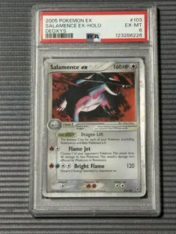 Salamence EX Holo 103/107 Deoxys Pokemon PSA 6 2005 - Image 1