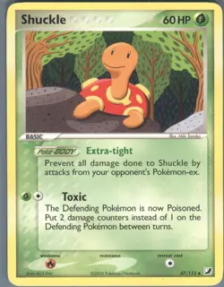 Shuckle 47/115 Uncommon Unseen Forces Pokemon Moderately Played - Image 1