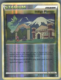 Indigo Plateau 86/102 Uncommon HGSS Triumphant Pokemon Reverse Holo MP - Image 1