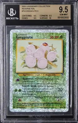 2002 POKEMON LEGENDARY COLLECTION REVERSE HOLO FOIL 75 EXEGGCUTE BGS 9.5 (POP 4) - Image 1