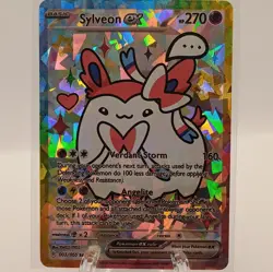 DERPY POKEMON Fan Made Sylveon ex Full Art Holo 003/055 Double Rare EN - Image 1