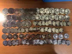 LOT OF 88 POKEMON COINS JUMBO AND NORMAL MIXED - Image 1
