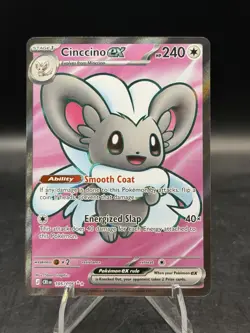 Pokemon TCG Cinccino ex 105/086 ME04: Chaos Rising Ultra Rare Holo NM - Image 1